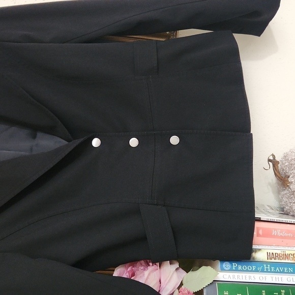 Talbots Stretch Black Blazer Collegiate Preppy Career Luxury Feminine Minimalist - Picture 4 of 16